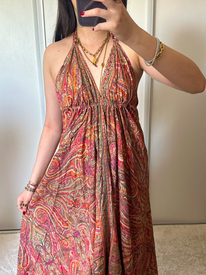 Bohemian dress - Orange/pink