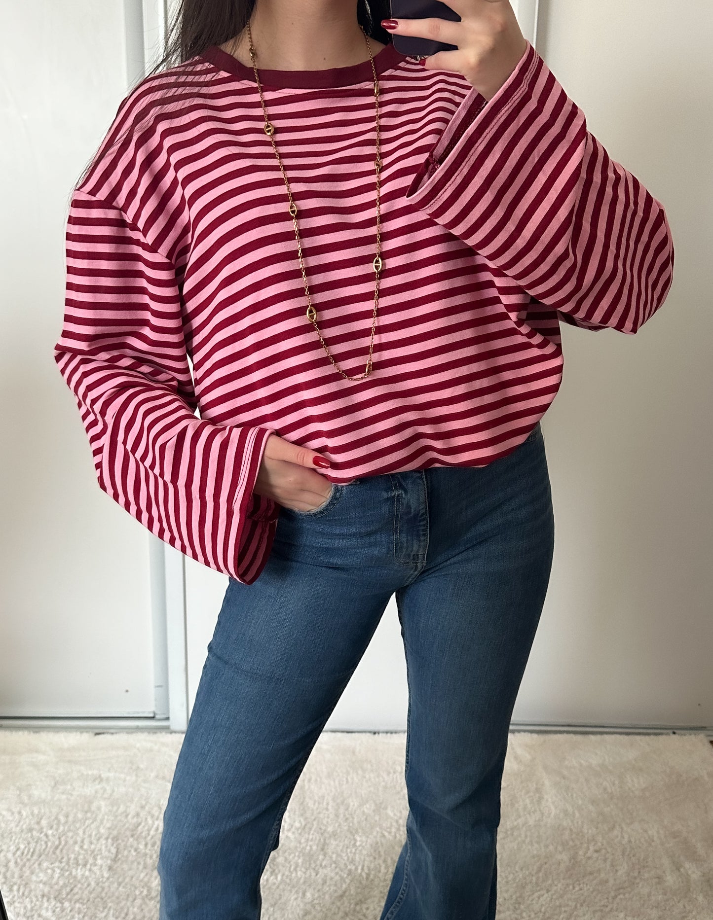 T-shirt Lola Bordeaux/rose