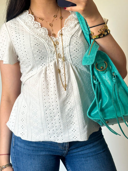Édition limitée: Sac city L glossy - Turquoise