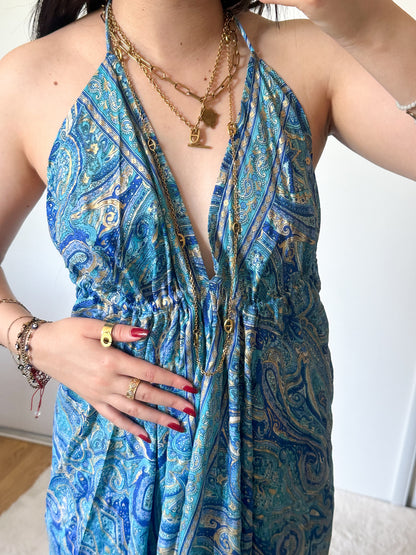 Robe Maia - Bleu clair & foncée