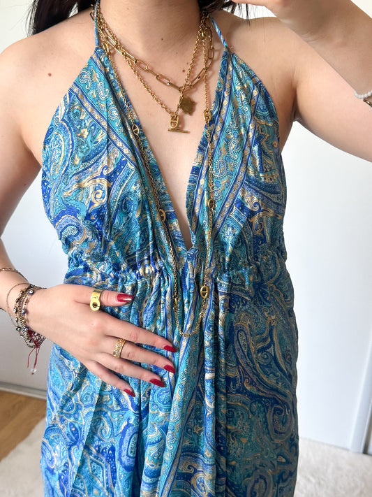 Robe Maia - Bleu clair & foncée