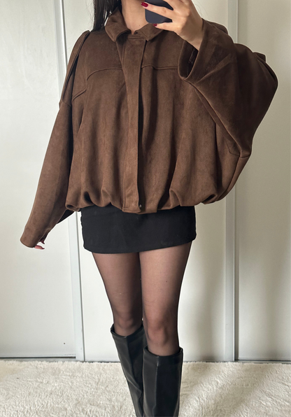 Veste aviateur - Marron chocolat