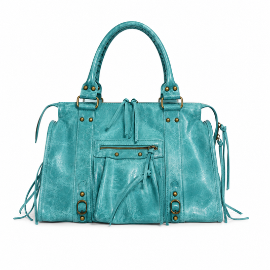 Édition limitée: Sac city L glossy - Turquoise