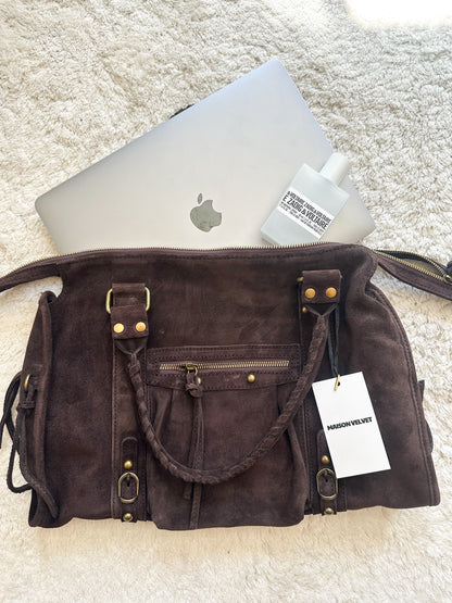 Sac City L - Chocolate Suede