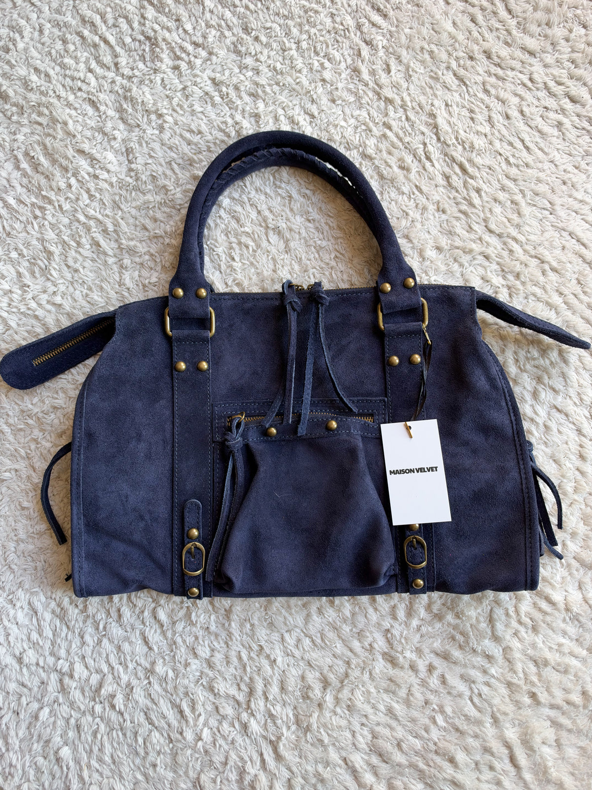 Sac City - Navy blue suede