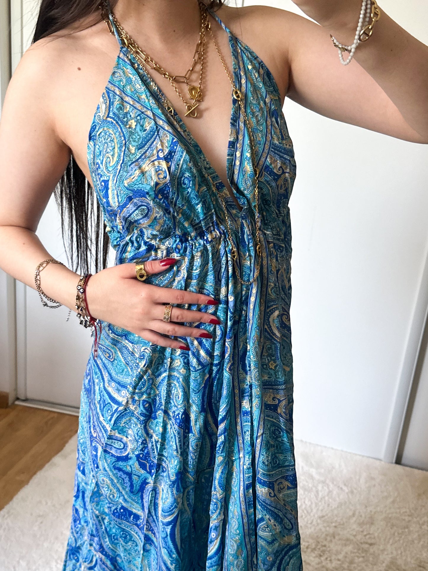 Robe Maia - Bleu clair & foncée