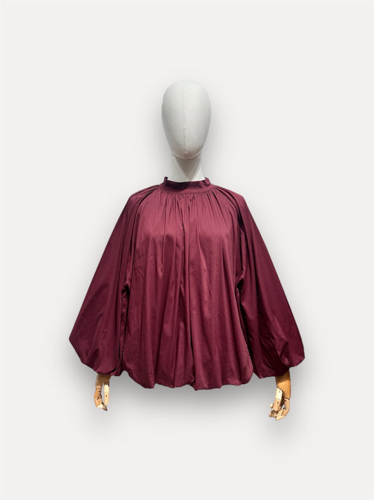 Blouse boule à manches longues et bouffantes