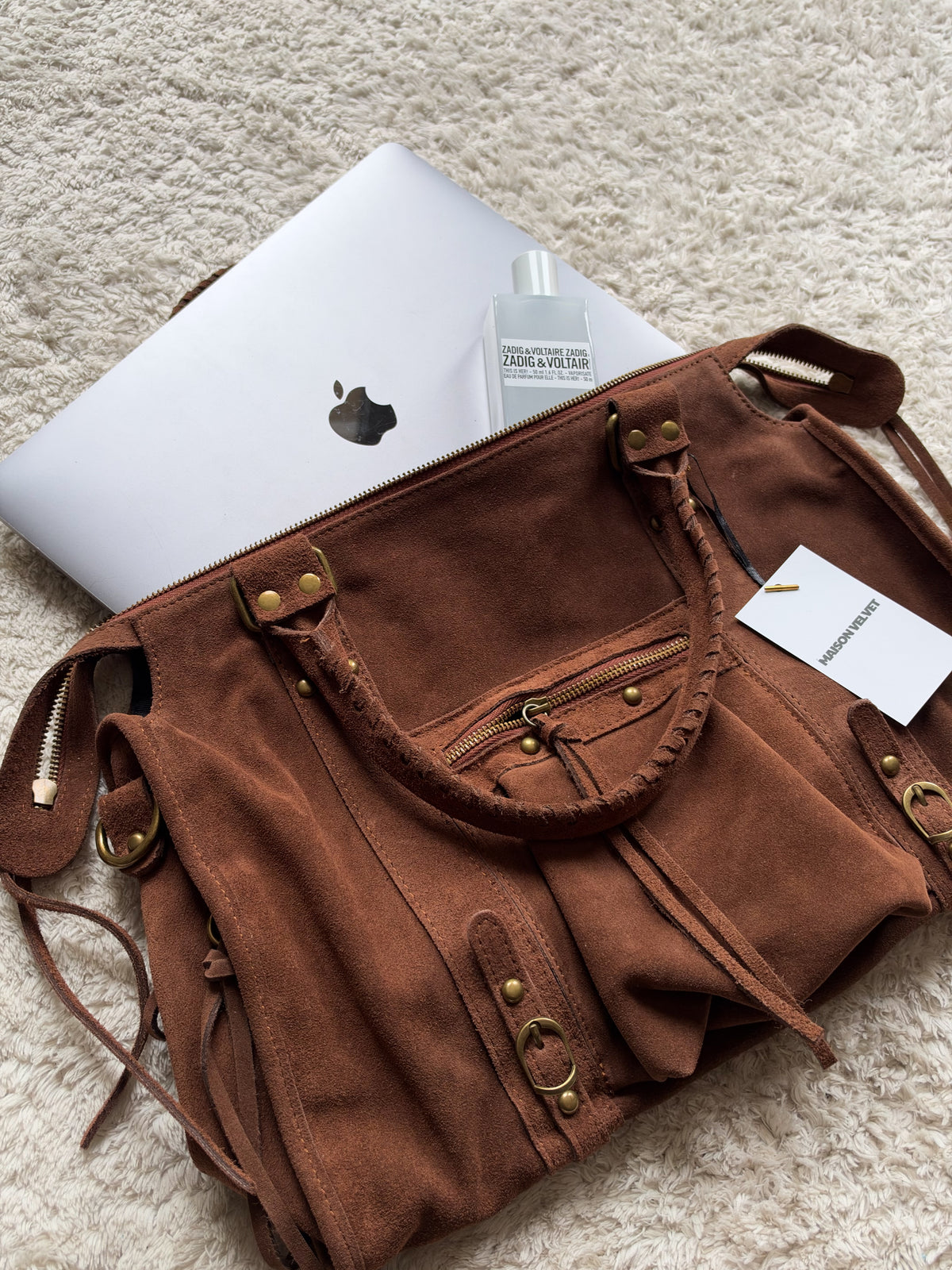 Sac City L - brown suede