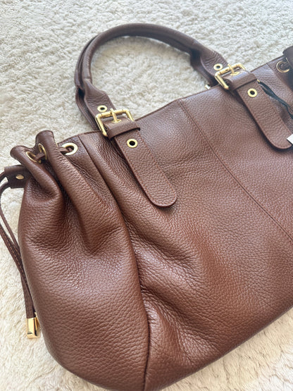 Stockholm Bag L - Grained brown leather