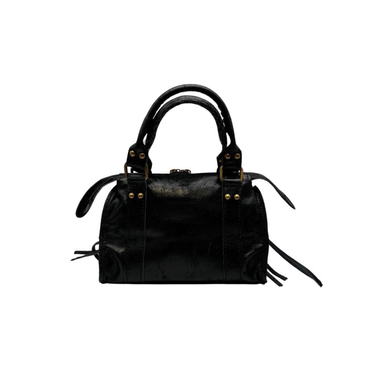 Matte leather bag - small