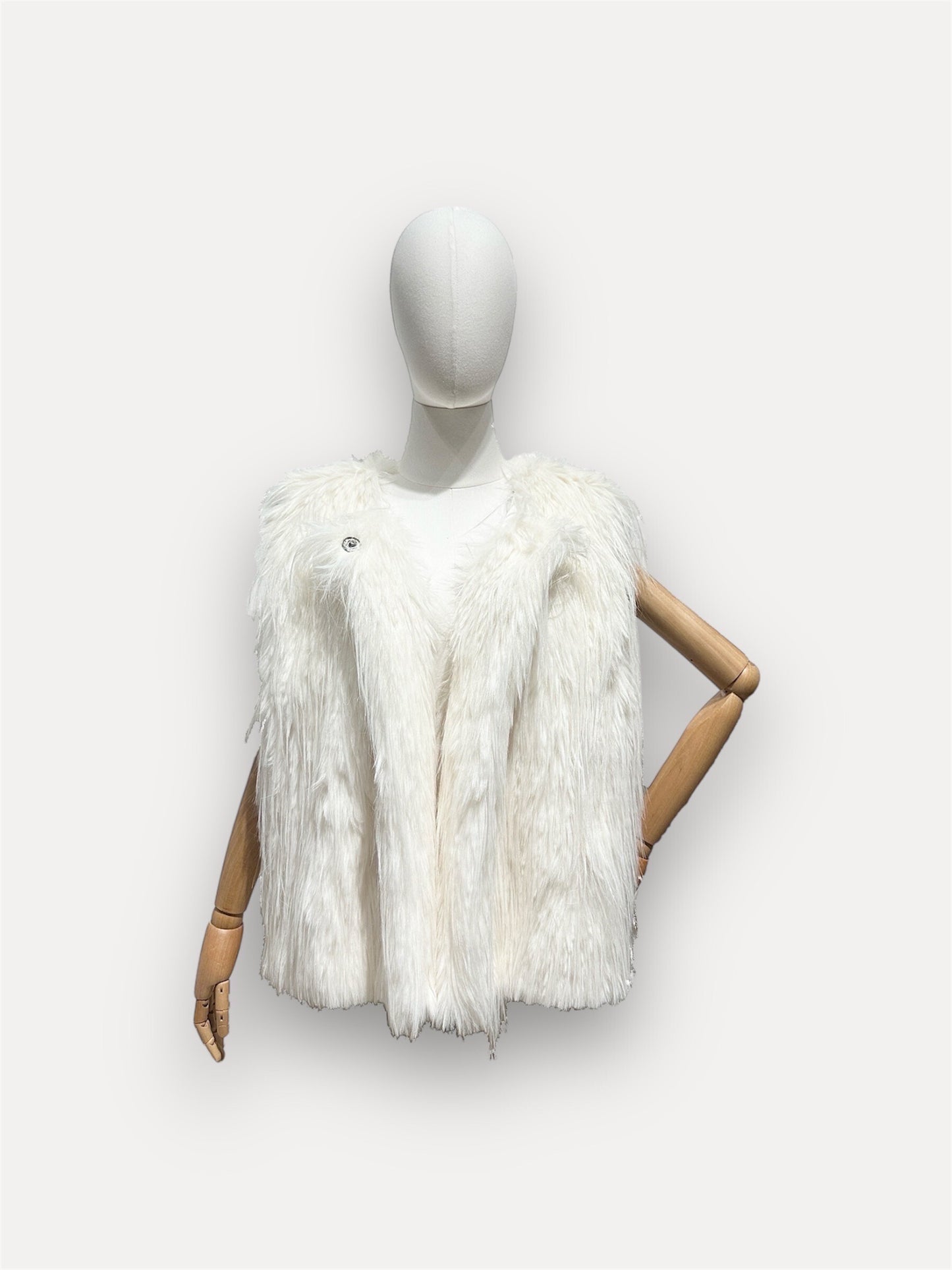 Sleeveless faux fur jacket