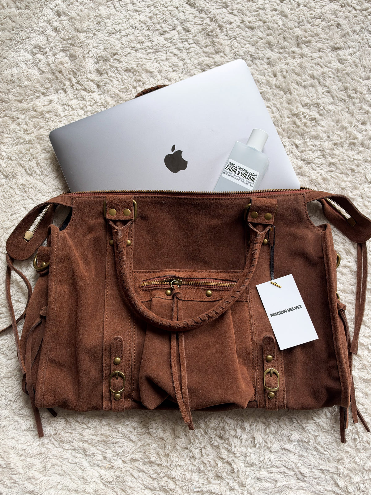 Sac City L - brown suede