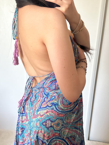 Robe Maia - Turquoise / Rose