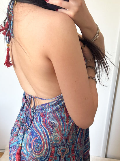 Robe Maia - Bleu / rouge