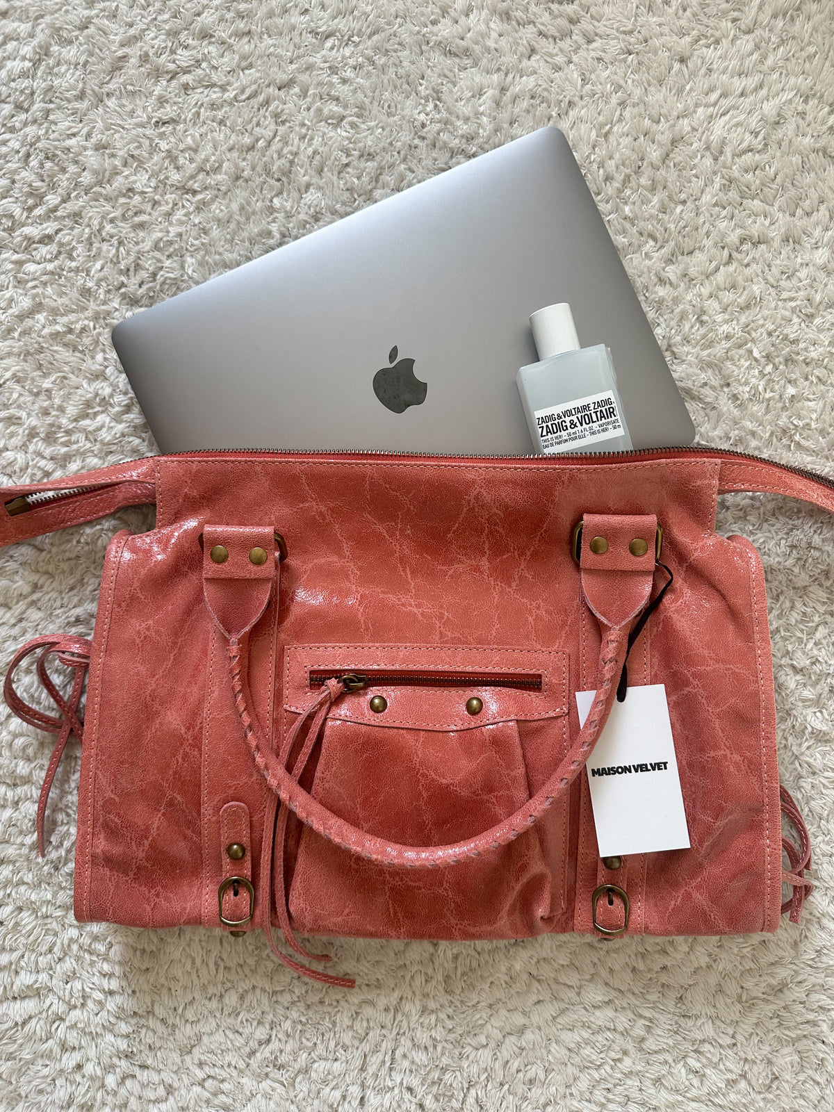 Édition limitée: Sac city L glossy - corail