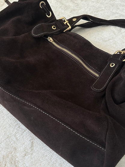 Sac XL lacets marron chocolat
