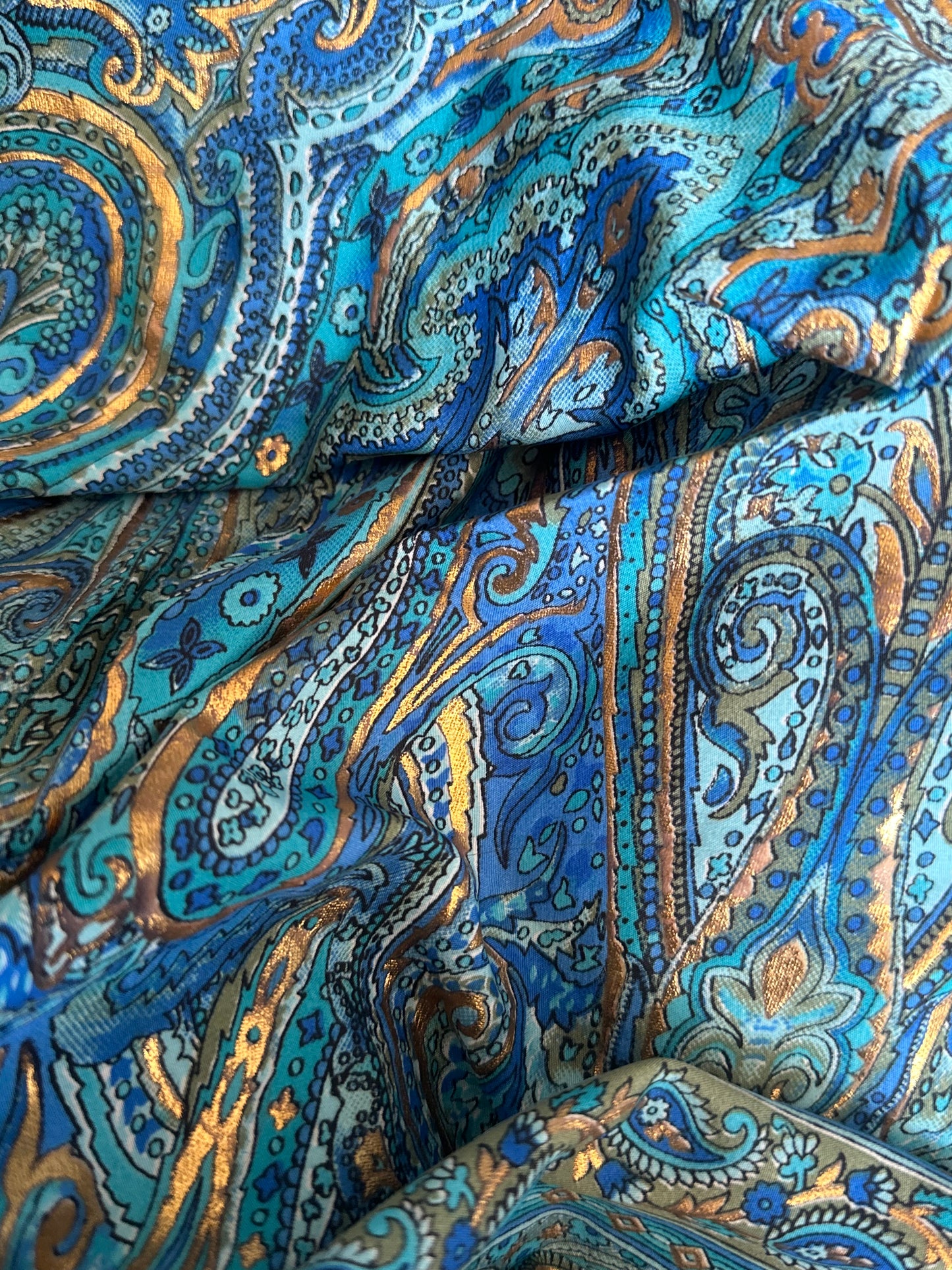 Bohemian dress - blue/gold